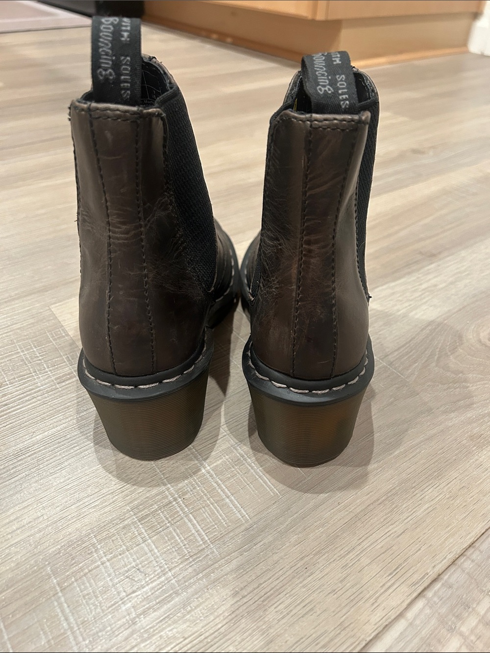 Dr. Martens Cadence Dark Brownish Gray Chelsea Booties - Picture 3 of 6